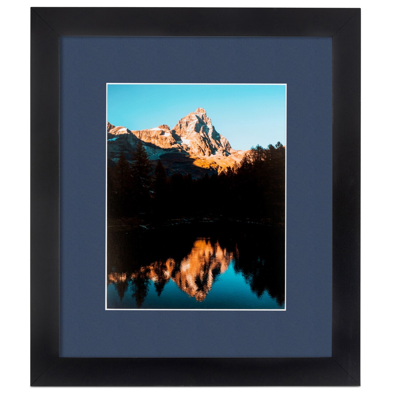 ArtToFrames 18x18" Matted Picture Frame with 14x14" Single Mat Photo Opening Framed in 1.25" Black and 2" Mat (FWM-3926-18x18)